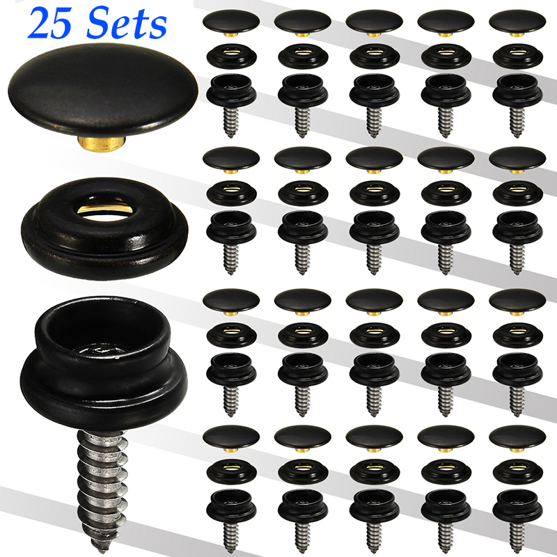 Home Improvement Stores - 75pcs/set Snap Fastener Button Screw Studs