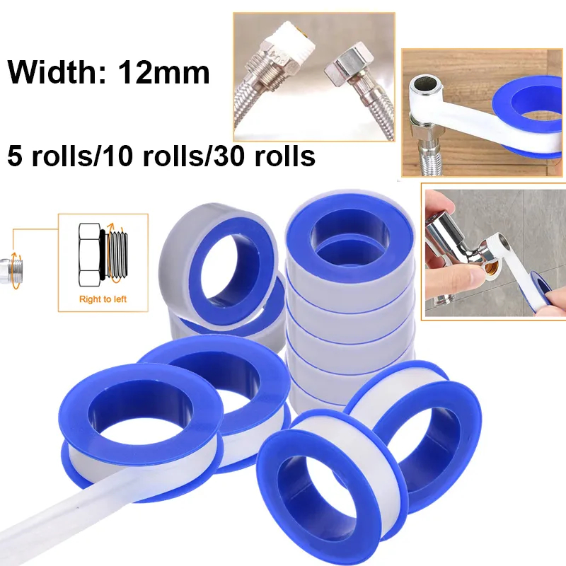Home Improvement Stores - 5/10/30 roll PTFE water pipe tape
