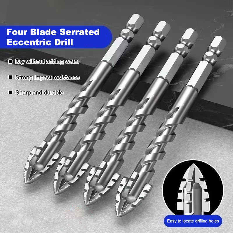 Home Improvement Warehouse - 1/7pcs Tungsten Steel Serrated Drill Bit