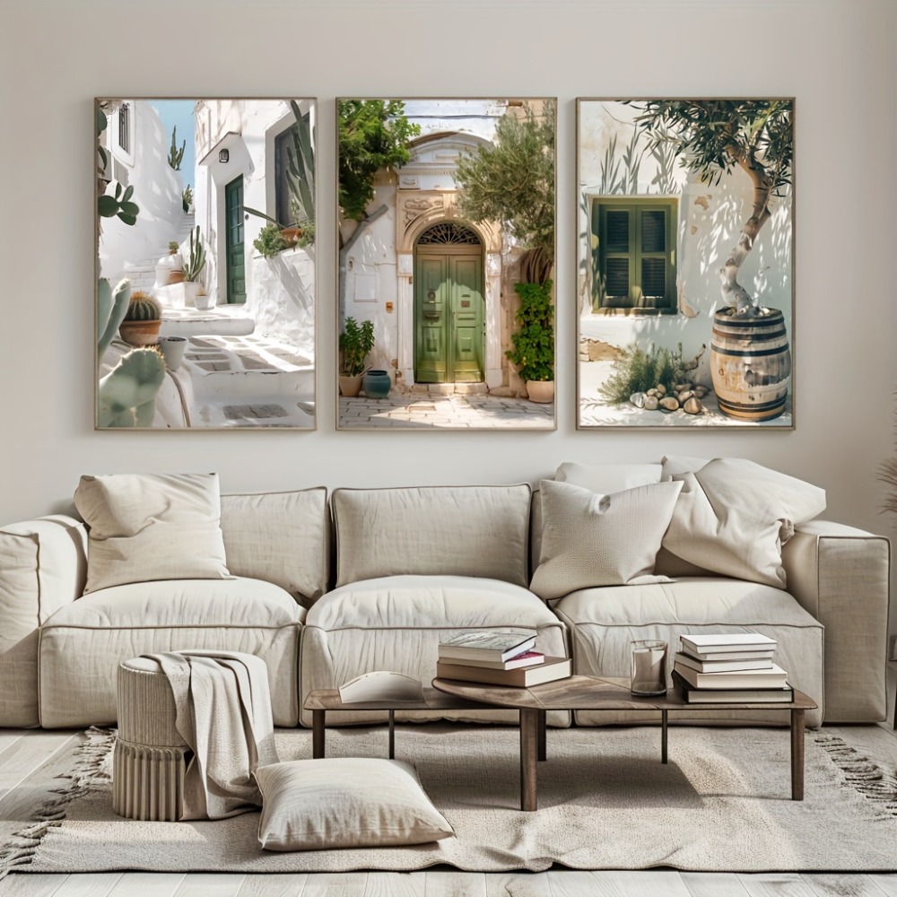 3pcs Frameless Canvas Painting - Wall Texture Spray recension och pris